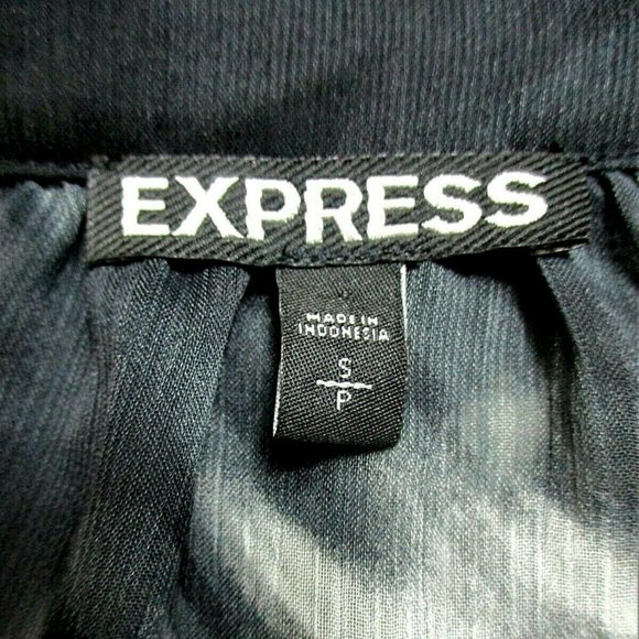 Express womens S SEQUINS BEADS sheer top (N)E1MTD - Picture 7 of 8
